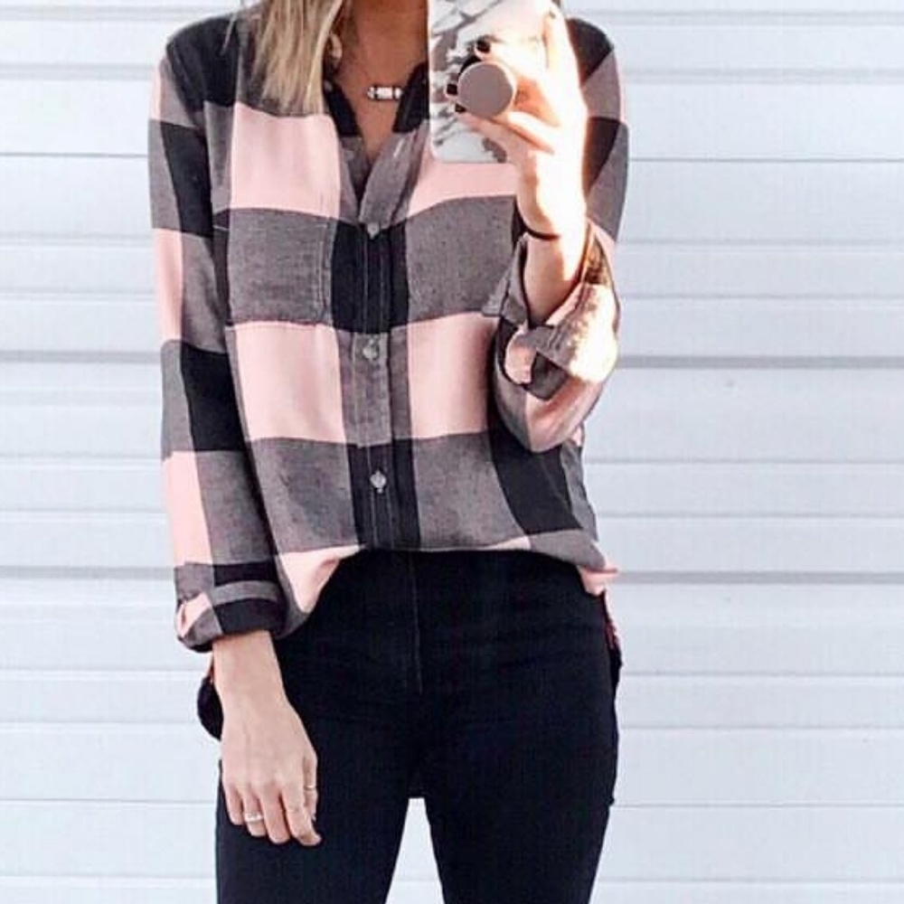 Plaid American Eagle button up
